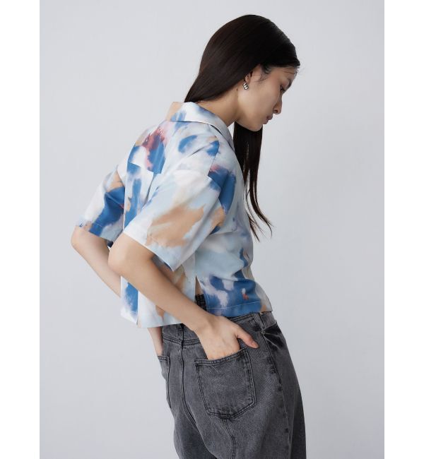 MURUA「パターンクロップドシャツ【WEB限定】」|シャツ・ブラウス|