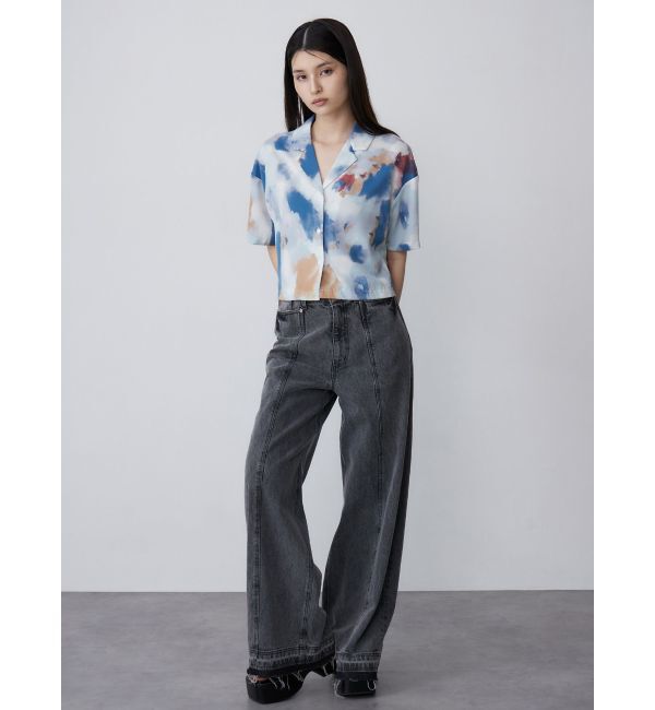 MURUA「パターンクロップドシャツ【WEB限定】」|シャツ・ブラウス|