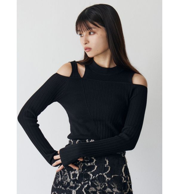 MURUA「ショルダーカットリブニット」|ニット・セーター|