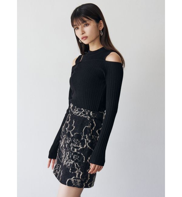 MURUA「ショルダーカットリブニット」|ニット・セーター|