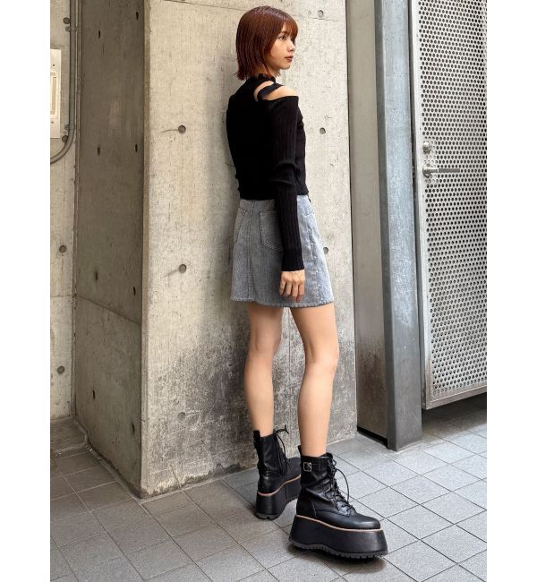 MURUA「ショルダーカットリブニット」|ニット・セーター|