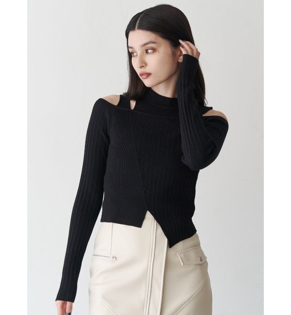 MURUA「ショルダーカットリブニット」|ニット・セーター|