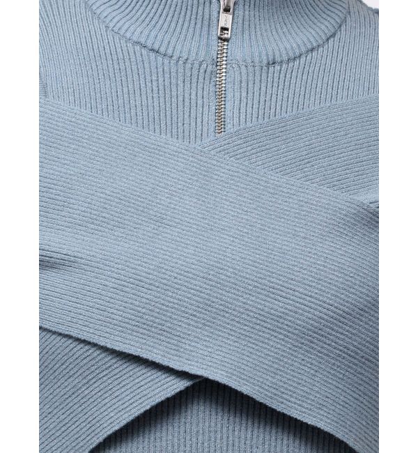 MURUA「カシュクールハーフジップトップス」|ニット・セーター|