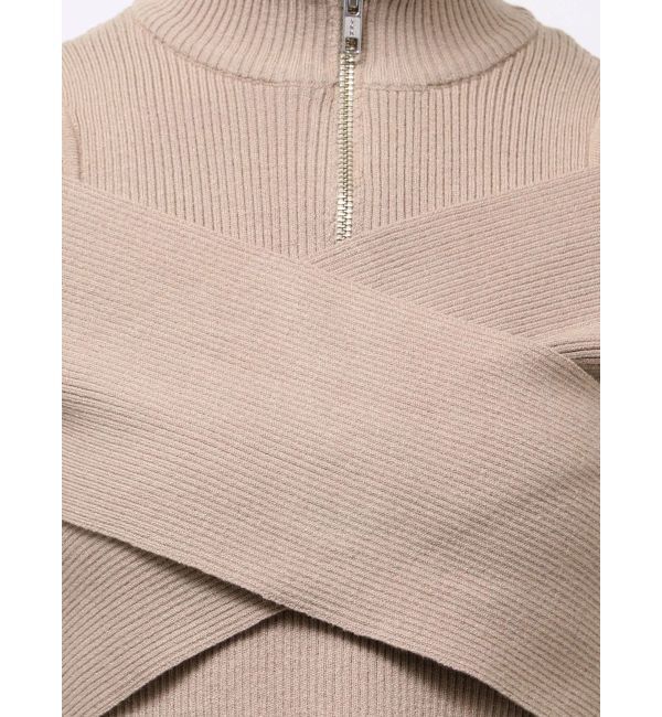 MURUA「カシュクールハーフジップトップス」|ニット・セーター|