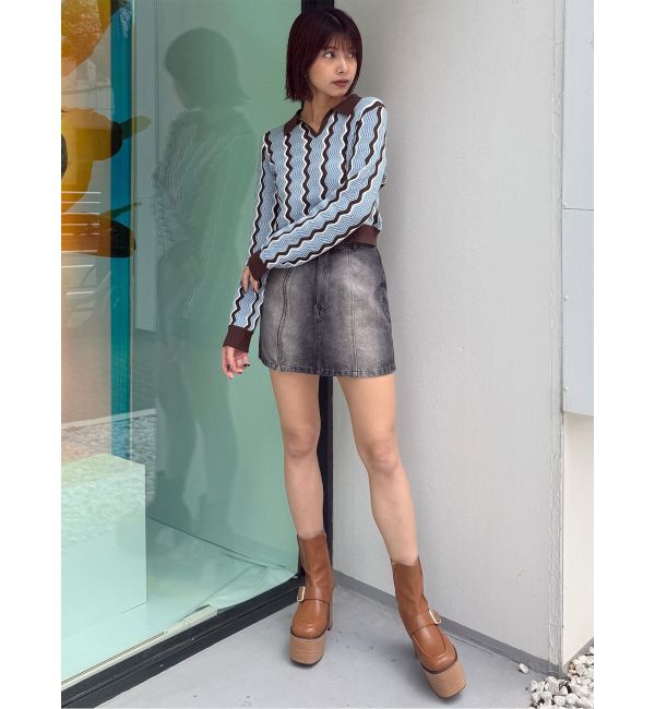 MURUA「ウェーブパターンリブニット」|ニット・セーター|