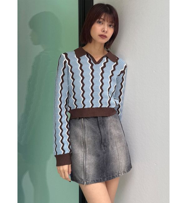 MURUA「ウェーブパターンリブニット」|ニット・セーター|