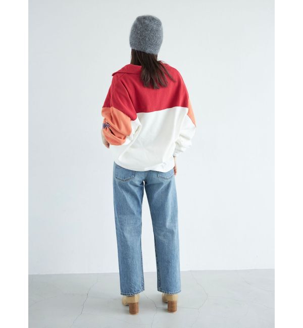 Ungrid「クロップドスリットストレートデニム」|デニム|