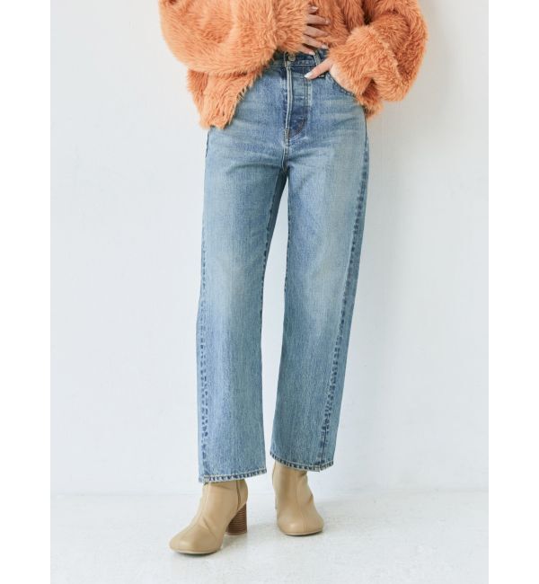 Ungrid「クロップドスリットストレートデニム」|デニム|