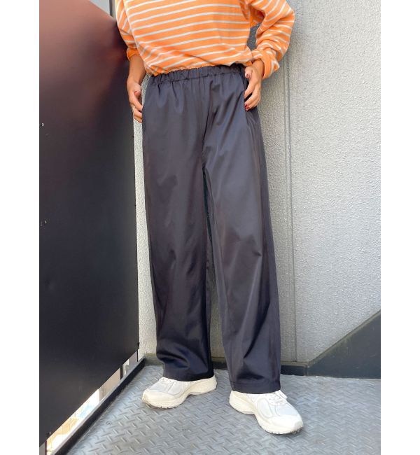 Ungrid「【WEB限定】ナイロン混ボリュームラフパンツ」|その他|ブラック