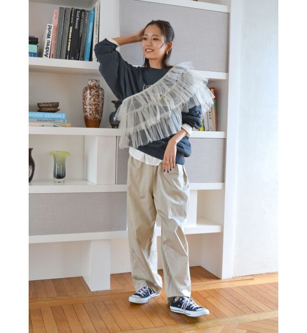 Ungrid「【WEB限定】ナイロン混ボリュームラフパンツ」|その他|