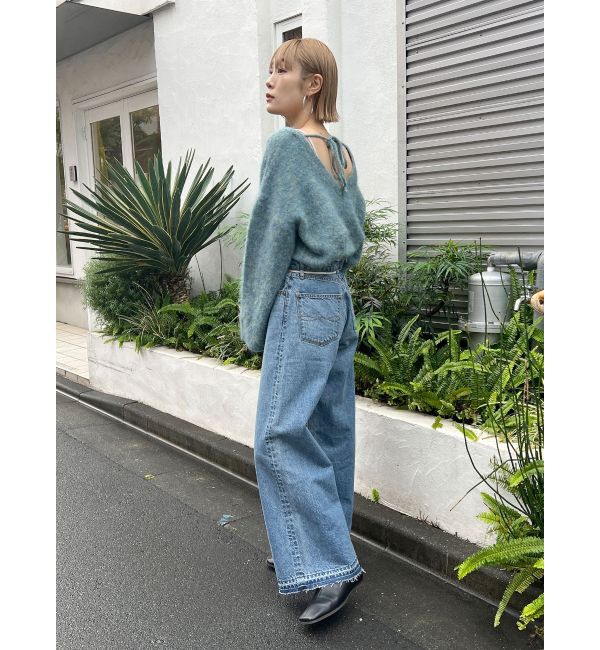 Ungrid「ウエストデザインルーズデニム」|デニム|