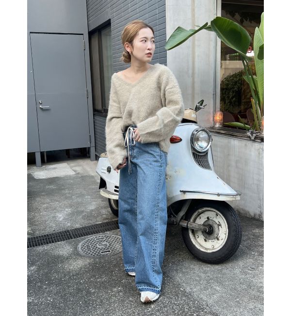 Ungrid「ウエストデザインルーズデニム」|デニム|