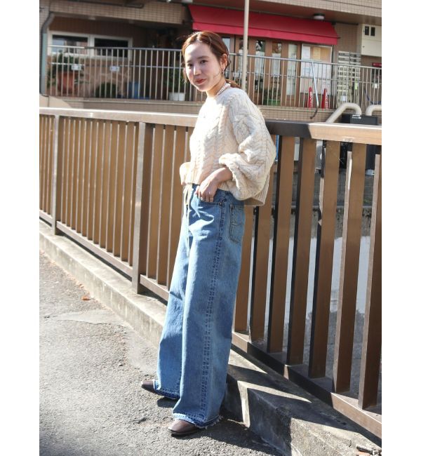 Ungrid「ウエストデザインルーズデニム」|デニム|