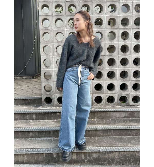 Ungrid「ウエストデザインルーズデニム」|デニム|
