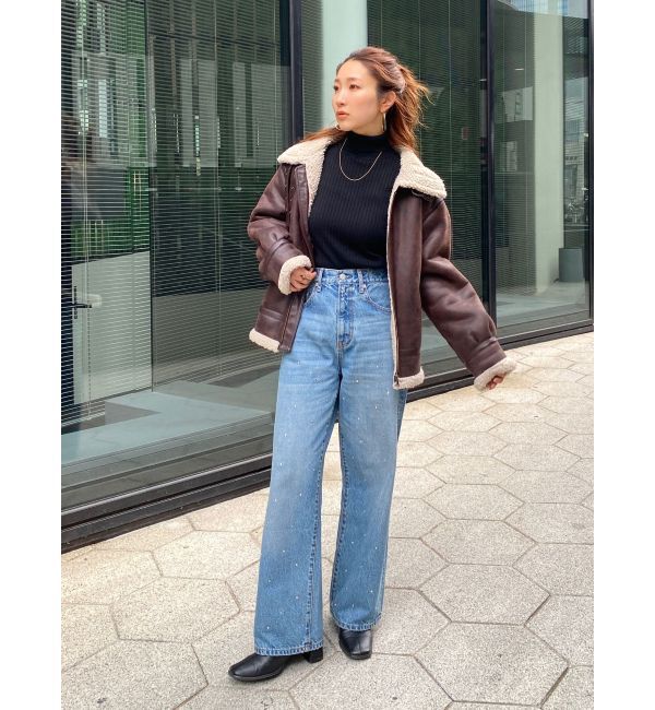 Ungrid「フェイクムートンボアブルゾン」|ブルゾン・スタジャン|