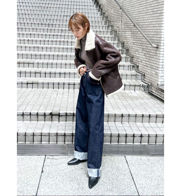 Ungrid「フェイクムートンボアブルゾン」|ブルゾン・スタジャン|