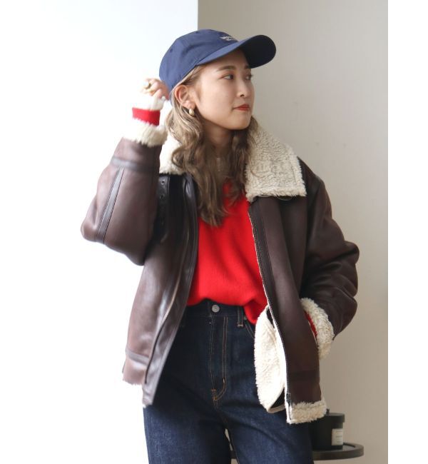 Ungrid「フェイクムートンボアブルゾン」|ブルゾン・スタジャン|