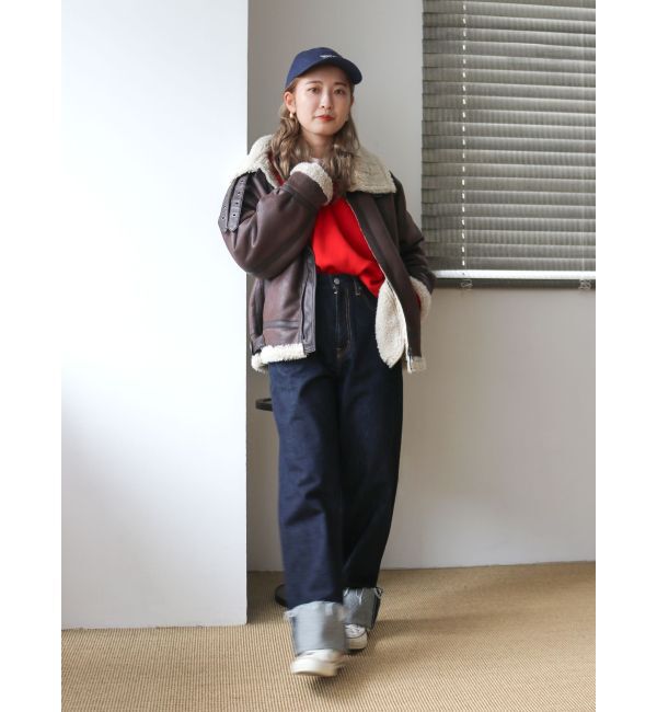 Ungrid「フェイクムートンボアブルゾン」|ブルゾン・スタジャン|