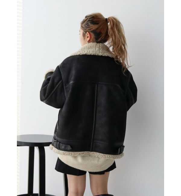 Ungrid「フェイクムートンボアブルゾン」|ブルゾン・スタジャン|