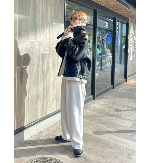 Ungrid「フェイクムートンボアブルゾン」|ブルゾン・スタジャン|