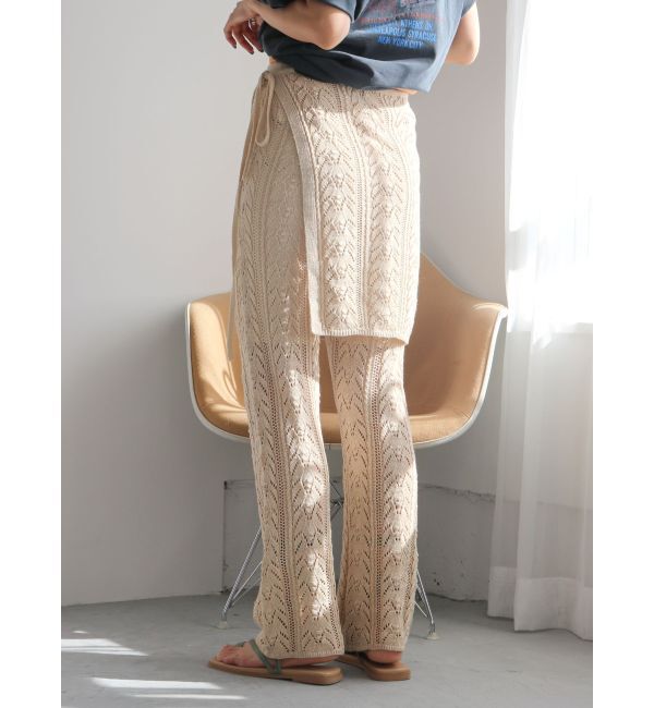 Ungrid「透かし編みスカートセットパンツ」|その他|