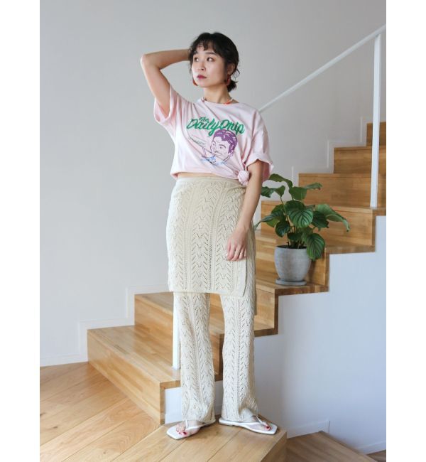 Ungrid「透かし編みスカートセットパンツ」|その他|
