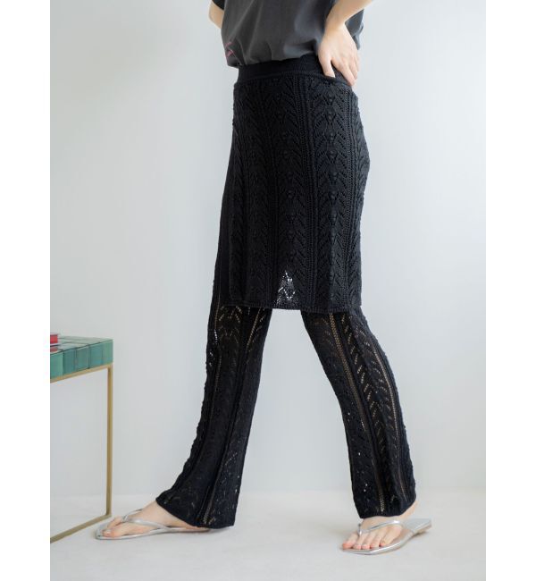 Ungrid「透かし編みスカートセットパンツ」|その他|