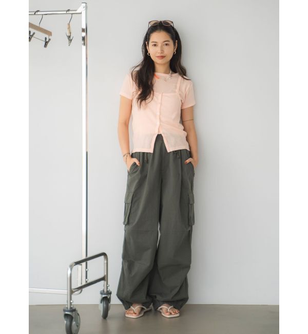 Ungrid「ジップデザインミリタリーパンツ」|カーゴ|