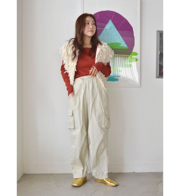 Ungrid「ジップデザインミリタリーパンツ」|カーゴ|