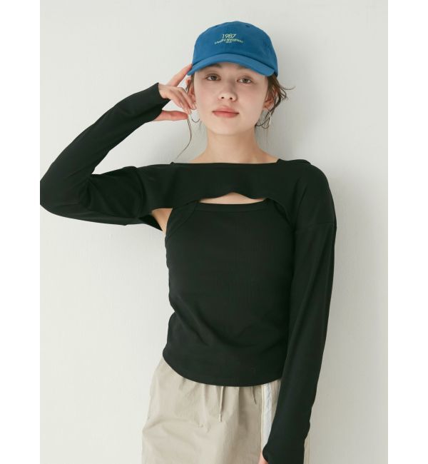 Ungrid「タンクレイヤードショートロングスリーブTee」|Tシャツ・カットソー|