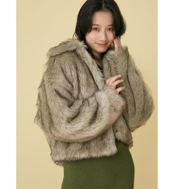 Ungrid「ボリュームデザインファーコート」|ブルゾン・スタジャン|