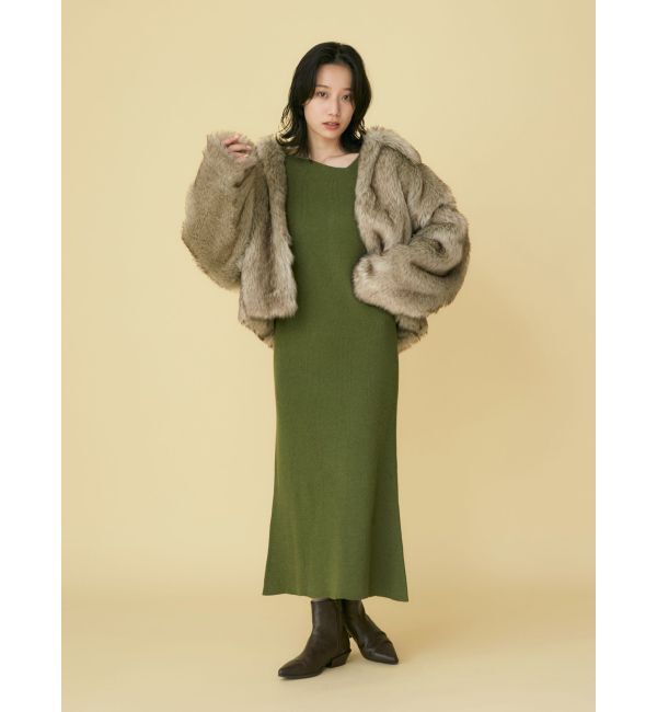 Ungrid「ボリュームデザインファーコート」|ブルゾン・スタジャン|