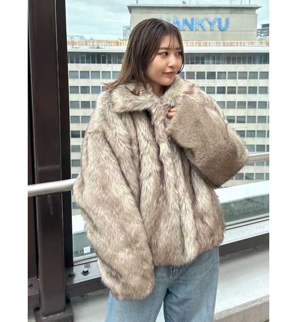 Ungrid「ボリュームデザインファーコート」|ブルゾン・スタジャン|