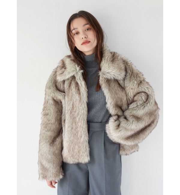 Ungrid「ボリュームデザインファーコート」|ブルゾン・スタジャン|