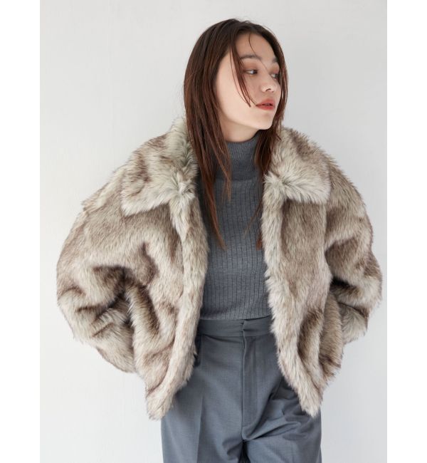 Ungrid「ボリュームデザインファーコート」|ブルゾン・スタジャン|