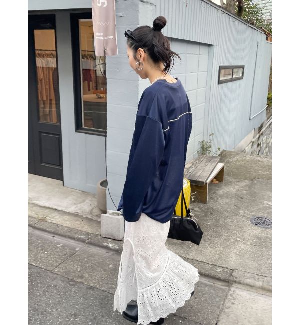 Ungrid「カットワークレースコンビスカート」|スカート|