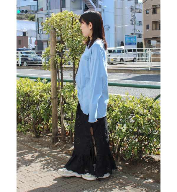 Ungrid「カットワークレースコンビスカート」|スカート|