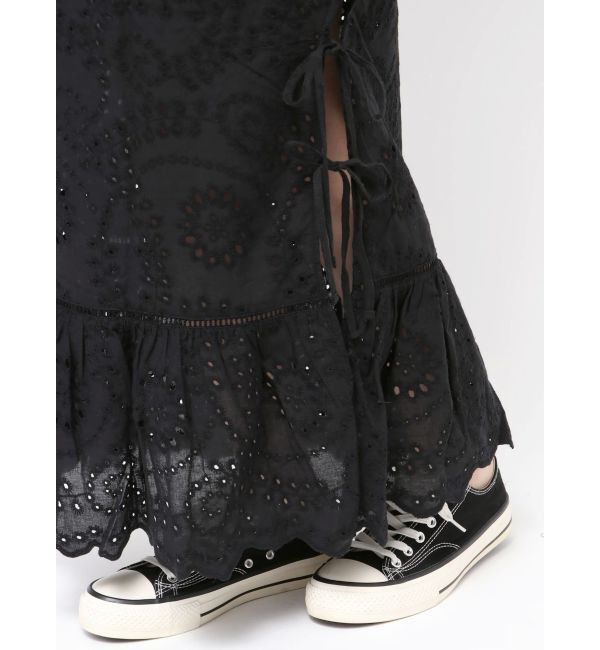 Ungrid「カットワークレースコンビスカート」|スカート|