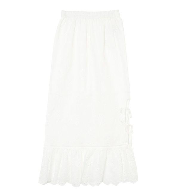 Ungrid「カットワークレースコンビスカート」|スカート|