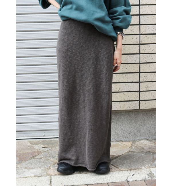 Ungrid「ニットアイラインスカート」|スカート|チャコールグレー