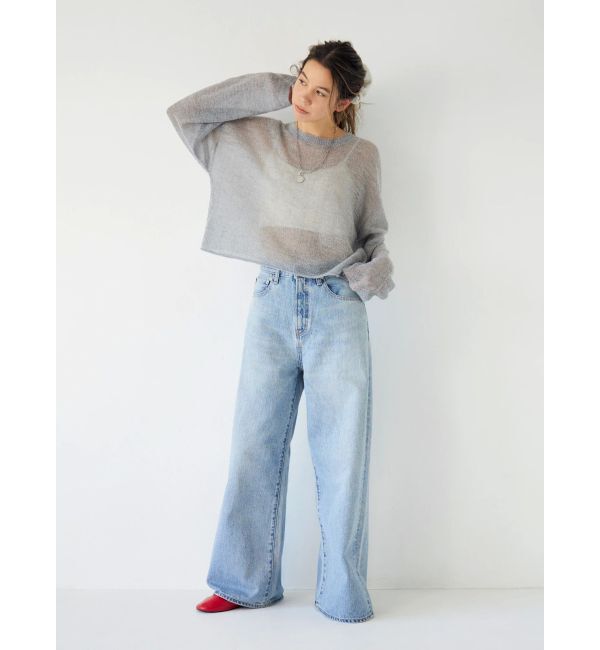 Ungrid「ハイウエストバギーデニム」|デニム|