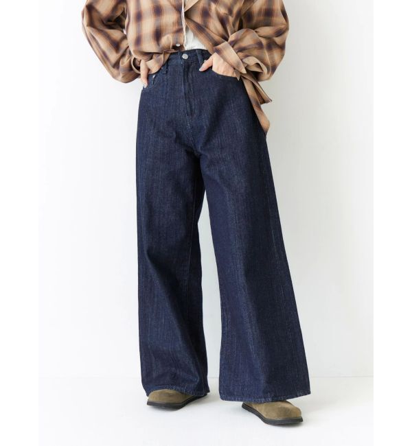 Ungrid「ハイウエストバギーデニム」|デニム|インディゴ