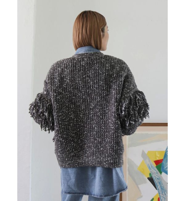 Ungrid「フリンジデザインニットカーディガン」|カーディガン|