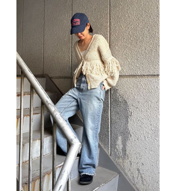 Ungrid「フリンジデザインニットカーディガン」|カーディガン|