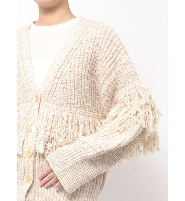 Ungrid「フリンジデザインニットカーディガン」|カーディガン|