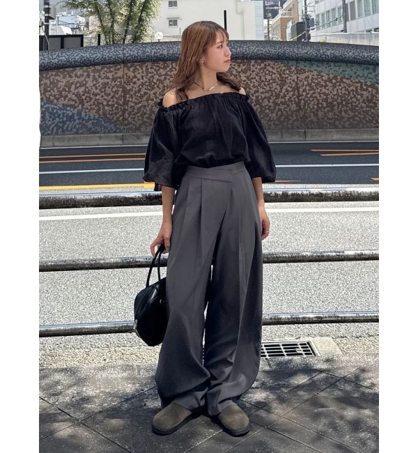 Ungrid「楊柳オフショルボリュームブラウス」|シャツ・ブラウス|