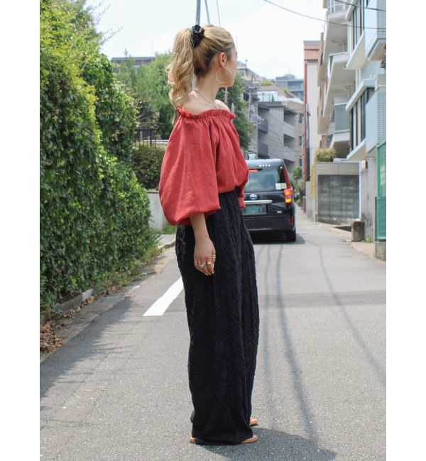 Ungrid「楊柳オフショルボリュームブラウス」|シャツ・ブラウス|