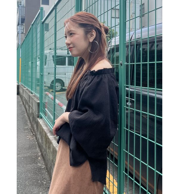 Ungrid「楊柳オフショルボリュームブラウス」|シャツ・ブラウス|