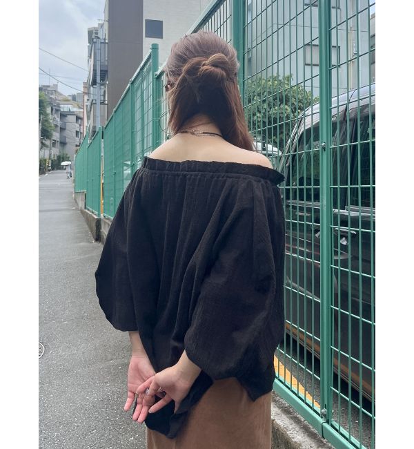Ungrid「楊柳オフショルボリュームブラウス」|シャツ・ブラウス|
