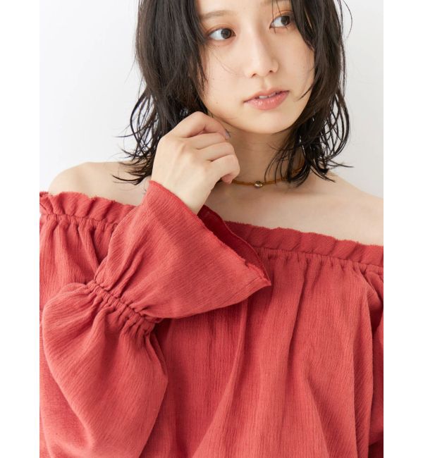 Ungrid「楊柳オフショルボリュームブラウス」|シャツ・ブラウス|
